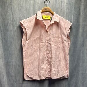 🚩 JXX Sleeveless Pink Striped Shirt size XS NWT